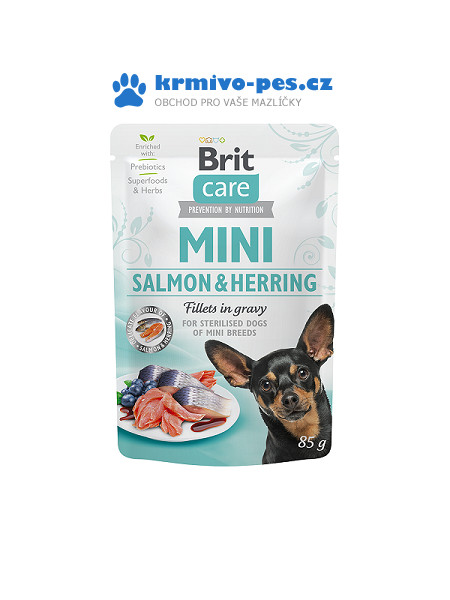 Brit Care Dog Mini Salmon&Herring steril fillets 85g