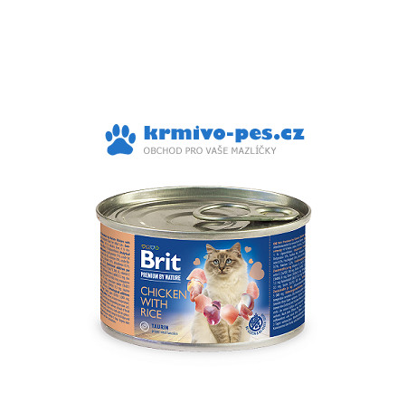 Brit Premium Cat by Nature konz Chicken&Rice 200g