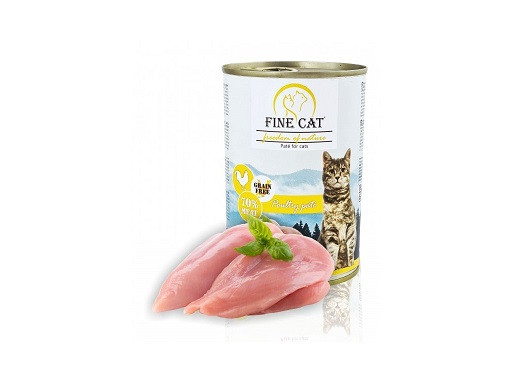 Fine Cat FoN pro kočky drůbeží 70% masa Paté 400 g