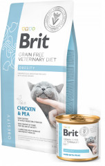 Brit Veterinary Diets Cat konzerva Obesity 200 g