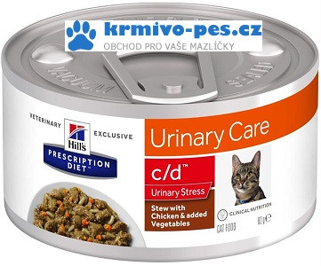 Hill's PD Feline Stew cd Urinary Stress with Chicken & Vegetables konzerva 82 g