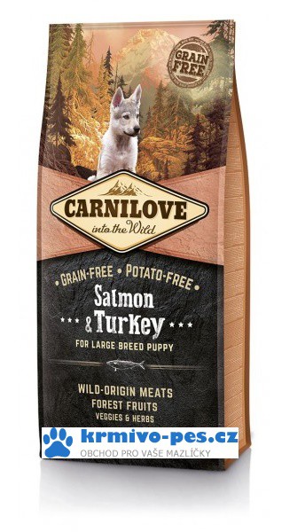 Brit Carnilove Dog Salmon & Turkey for Large Breed Puppies 12 kg
