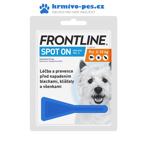 Frontline Spot-On Dog S sol 1x0,67ml MONO - oranžový