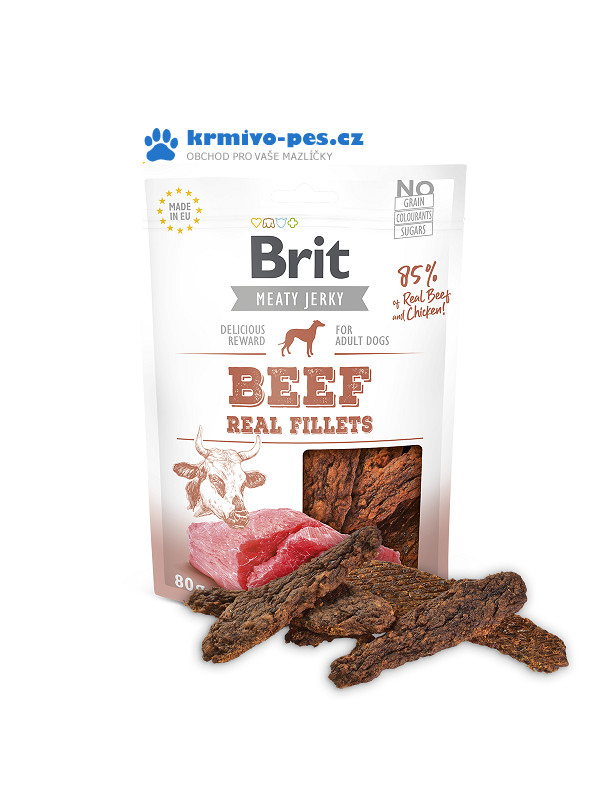 Brit Jerky Beef Fillets 200g