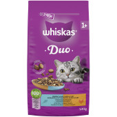 Whiskas Dry DUO tuňák a kuře 1,4kg