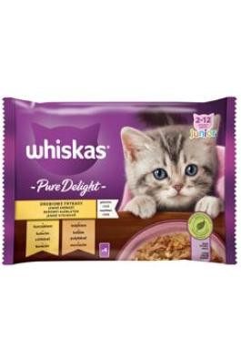 Whiskas kaps. Pure Delight Junior drůbeží v želé 4x85g