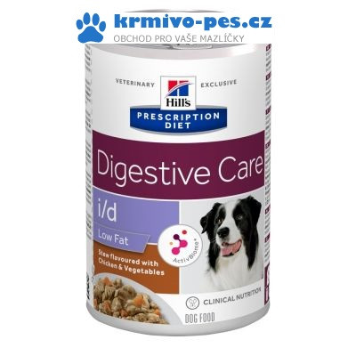 Hill's PD Canine i/d Stew Low Fat s AB+ kuře & zelenina - konzerva 354g