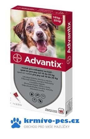 BAYER Advantix Spot on pro psy 10-25kg 1x2,5ml