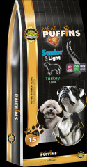 Puffins Senior & Light, Turkey & lamb 15kg