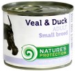 Nature's Protection Dog konz.Small telecí/kachna 200g