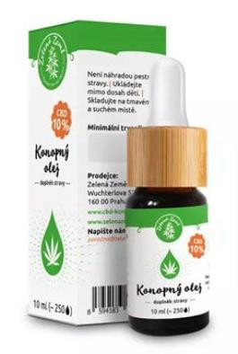 Zelená země CBD konopný olej 10% 10 ml