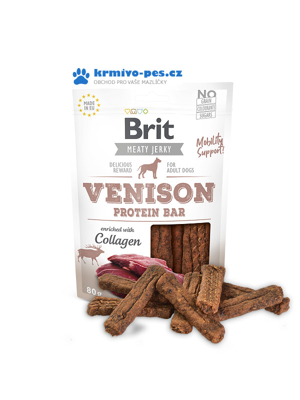 Brit Jerky Venison Protein Bar 80g