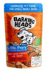 BARKING HEADS Litt.Paws Lickin' Chicken+Turkey kapsička150g