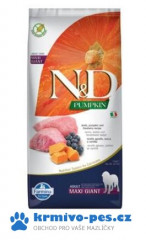 N&D Pumpkin DOG Adult Giant Lamb & Blueberry 12kg