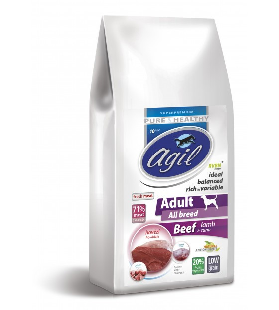 Agil Adult All Breed Low Grain Beef,Lamb,Tuna 2kg