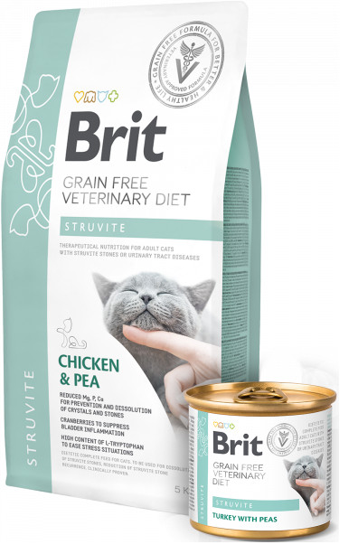 Brit VD Cat GF Struvite Turkey with Peas 200 g