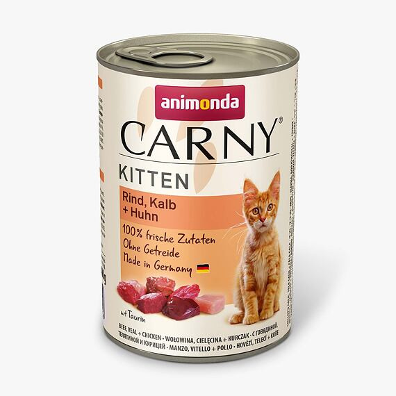 ANIMONDA konzerva CARNY Kitten - telecí + kuřecí + krůta 400g