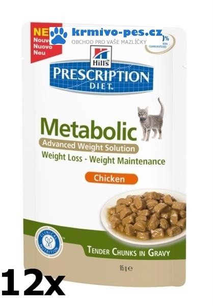 Hill's Feline Metabolic kapsička 12 x 85 g