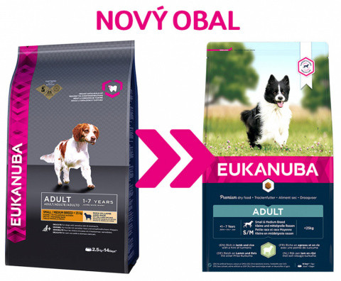 Eukanuba Dog Adult Lamb&Rice Small&Medium 2,5kg