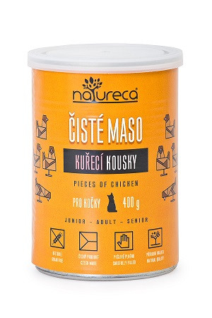 NATURECA konz. kuře kousky pro kočky 400g