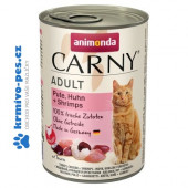 Animonda konz. kočka Adult hovězí + krůta + garnáty 400g