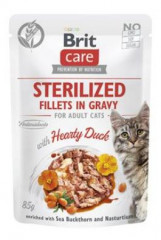 Brit Care Cat Fillets in Gravy Sterilized Hearty Duck 85g