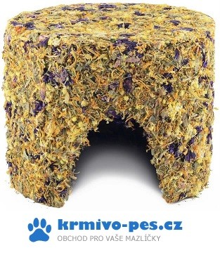 HamStake Bylinkový domek s květy-velký 22x18cm, díra 7,5cm