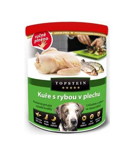 Topstein Kuře s rybou v plechu 800g