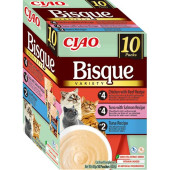 Inaba Cat Ciao Bisque kuře, hovězí, tuňák a losos multipack 10x 40g