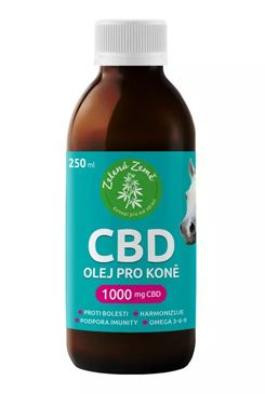 Zelená Země CBD olej pro koně 1000 mg, 250ml