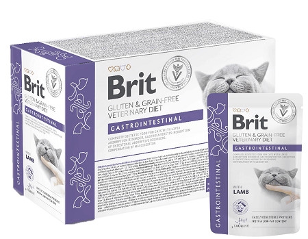 Brit VD Cat Pouch fillets in Gravy Gastrointestinal 12x85g