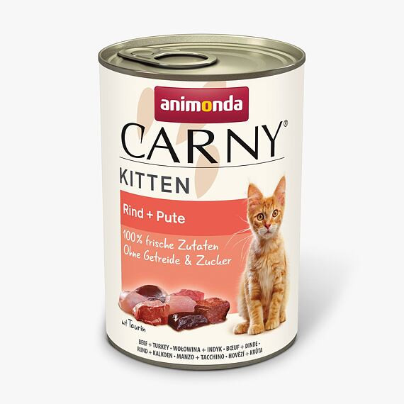 ANIMONDA konzerva CARNY Kitten - hovězí + krůta 400g