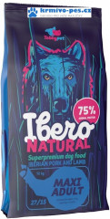 Ibero NATURAL dog MAXI ADULT 12kg + dentální tyčinka s masovým jerky