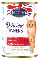 Butcher's Cat Delicious hovězí v želé konzerva 400g