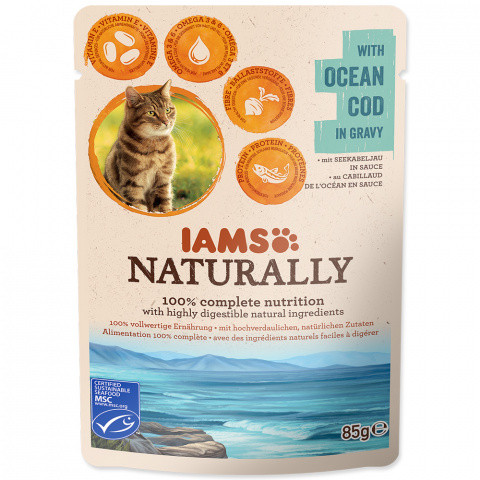 Iams Cat treska v omáčce kapsa 85g