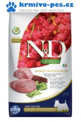 N&D Quinoa DOG Weight Mnmgnt Lamb &Broccoli Mini 2,5kg