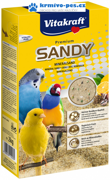 Vitakraft Bird Sand Bio papoušci písek 2kg