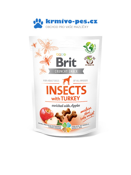 Brit Care Dog Crunchy Crack. Insec. Turkey Apples 200g