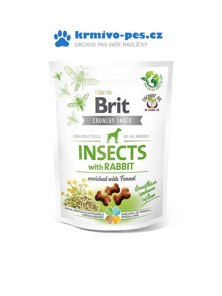 Brit Care Dog Crunchy Crack. Insec. Rabbit Fennel 200g