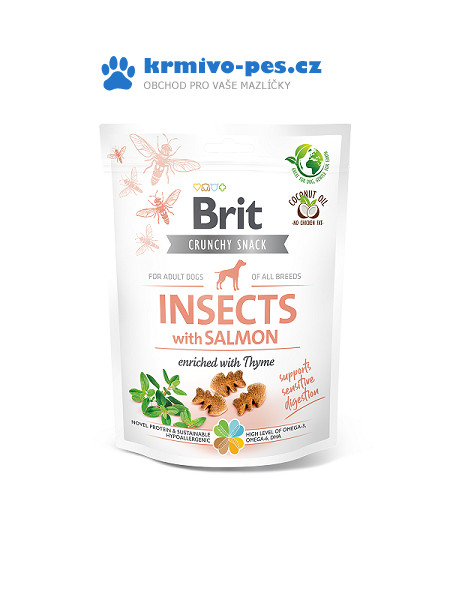 Brit Care Dog Crunchy Crack. Insec. Salmon Thyme 200g