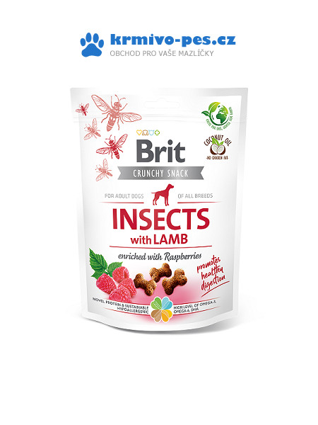 Brit Care Dog Crunchy Crack. Insec. Lamb Raspber 200g