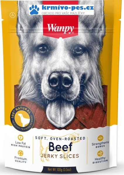 Wanpy Dog Soft Beef Jerky Slices 100 g
