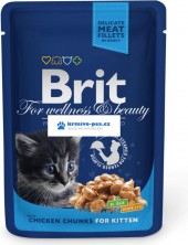 Brit Premium Cat kapsa Chicken Chunks for Kitten 100g