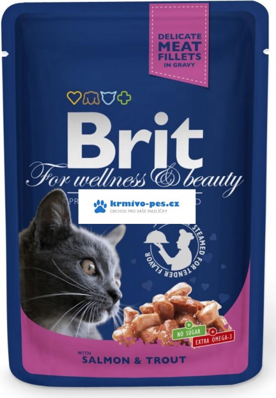 Brit Premium Cat kapsa with Salmon & Trout 100g