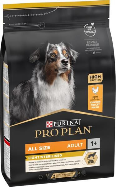 PRO PLAN Dog Adult Small&Mini ALL SIZE Light/Sterilised 3 kg
