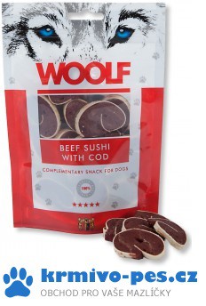 WOOLF pochoutka beef sushi with cod 100g