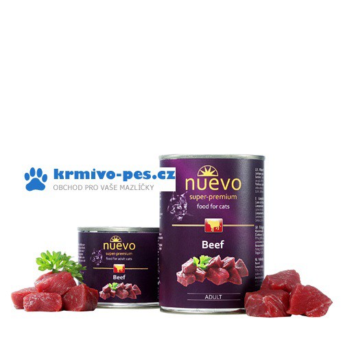 Nuevo kočka Adult Hovězí konzerva 400g