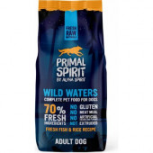 Primal Spirit Dog 70% Wild Waters 12kg + dentální kříže s lososovou příchutí