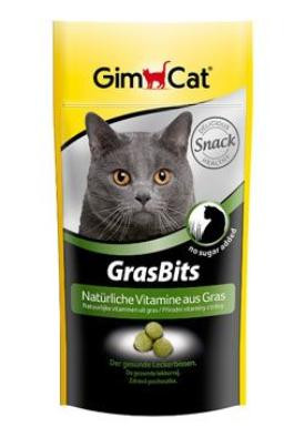 Gimcat kočka GRAS BITS tabl. s kočičí trávou 40g