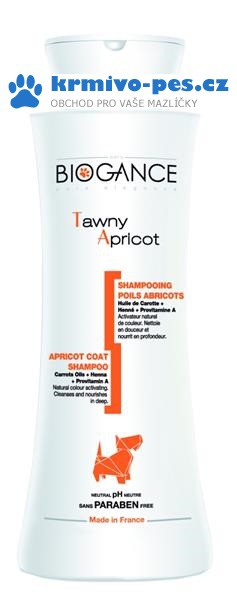 Biogance šampon Tawny apricot - pro žlutohněd.srst 250 ml